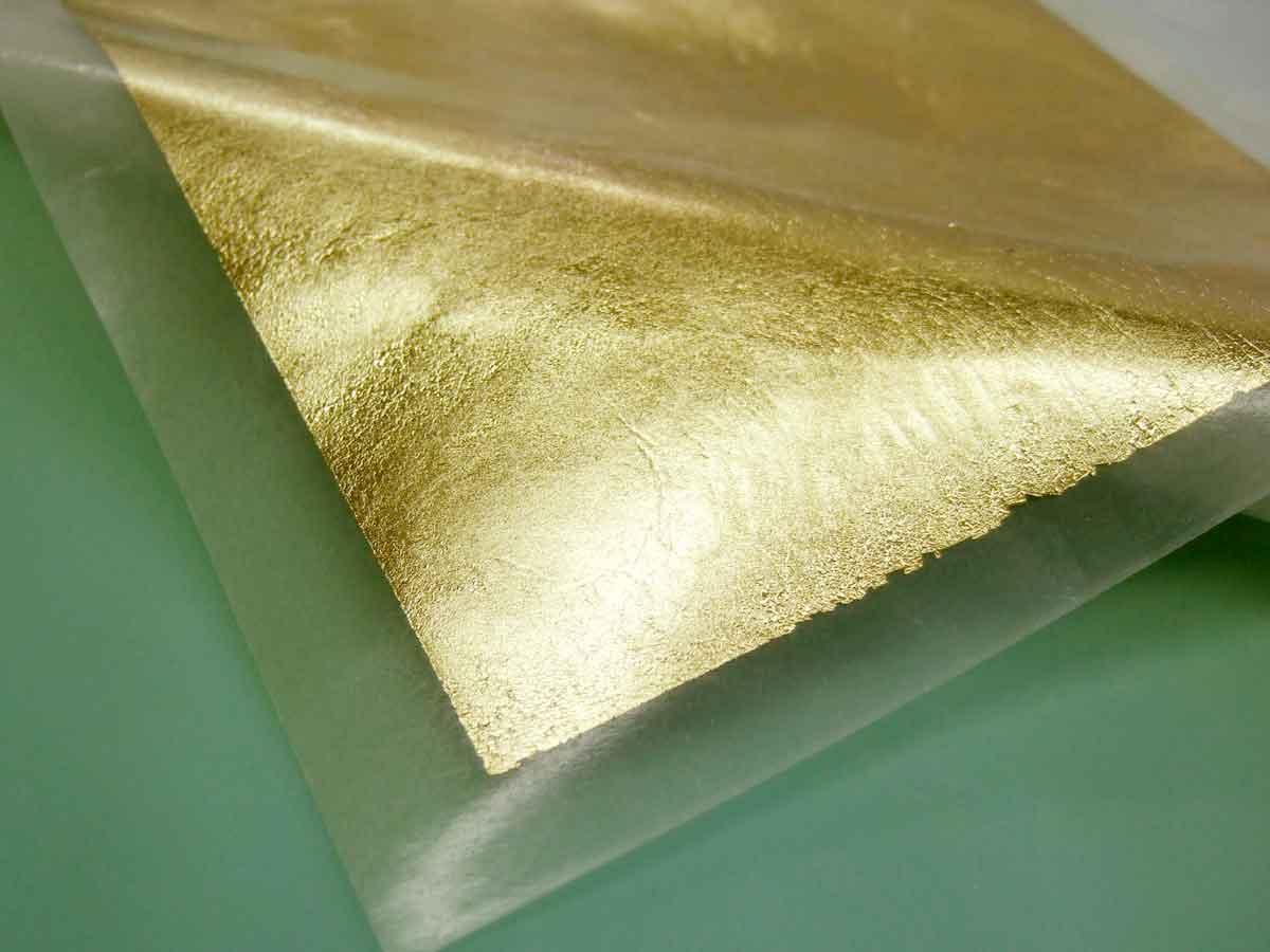 金箔の扱いが容易になる金箔の新しい使い方金箔シート作り